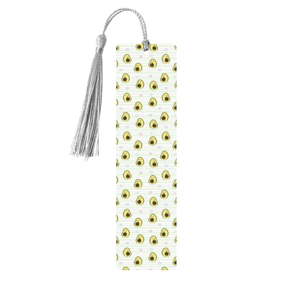 Kdxio Avocado of a Hear Print Metal Tassel Bookmarks,Perfect Gift for Art Lovers and Bookworms Metal Bookmarks for Women
