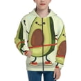 thumbnail image 1 of Kdxio Avocado1 Pattern Kids Boys Girls Zip Up Hoodie 3D Printed Hooded Sweatshirt Hoody Coat with Pocket 7-12 Y-Medium, 1 of 6