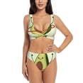 thumbnail image 1 of Kdxio Avocado1 Print Women's 2 Piece High Waisted Wrap Spaghetti Strap Summer Swimsuit Bikini Set-XX-Large, 1 of 7