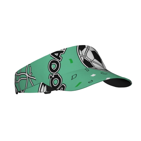 Kdxio BALL INSIDE THE NET GOAL Print Sun Visor Hat Golf Visor Adjustable Velcro Outdoor Sports Cap for Men Women