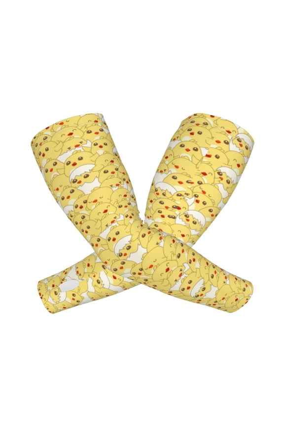 Baby Chicks Print UV Sun Protection Arm Sleeves - Tattoo Cover Up - Basketball Arm Sleeve UPF 50 Cooling for Men Women