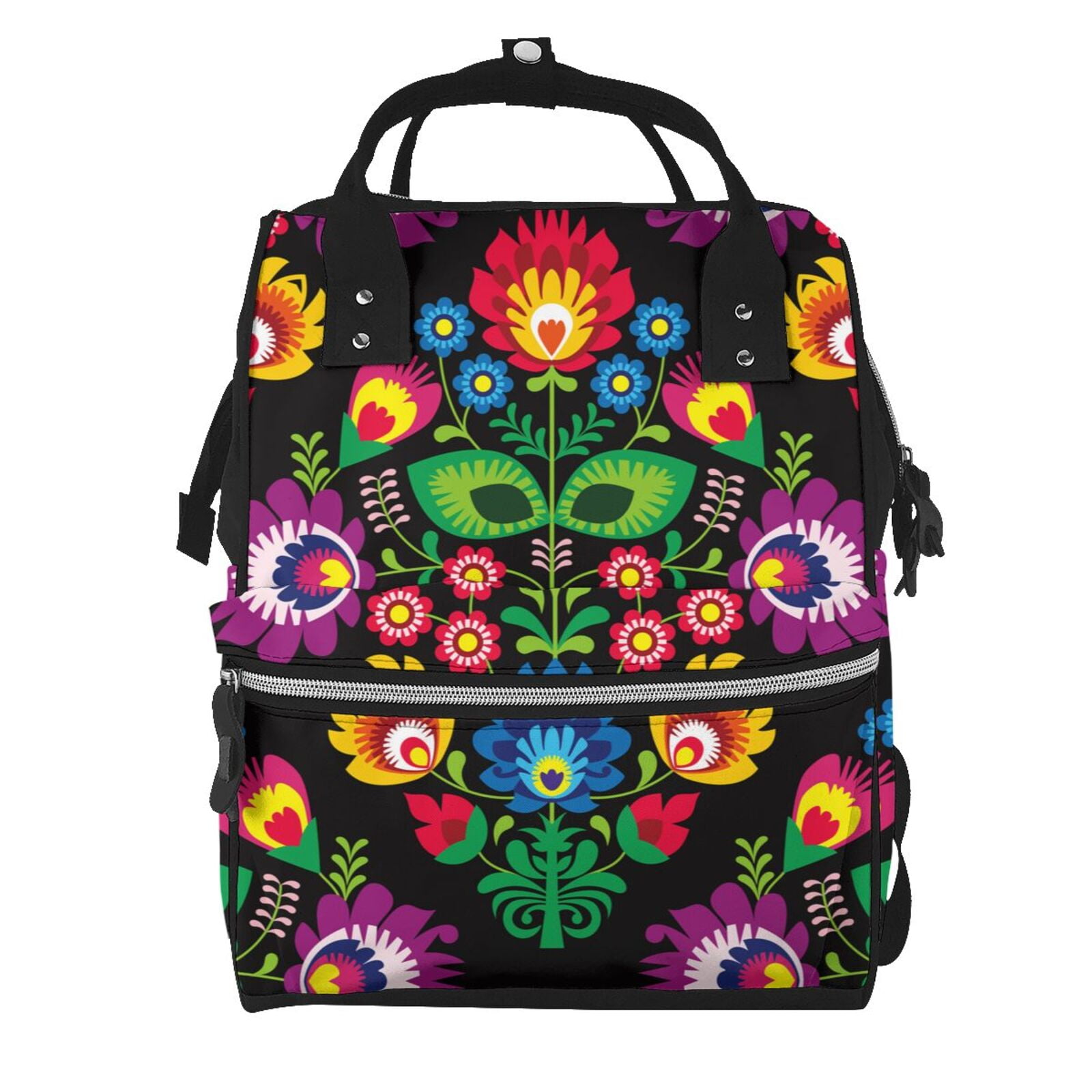 Kdxio Baby Diaper Backpack,Multi-Function Travel Backpack Nappy Bags,Nursing Bag, Fashion Mummy,Roomy Waterproof For Baby Care(Traditional Floral Polish)