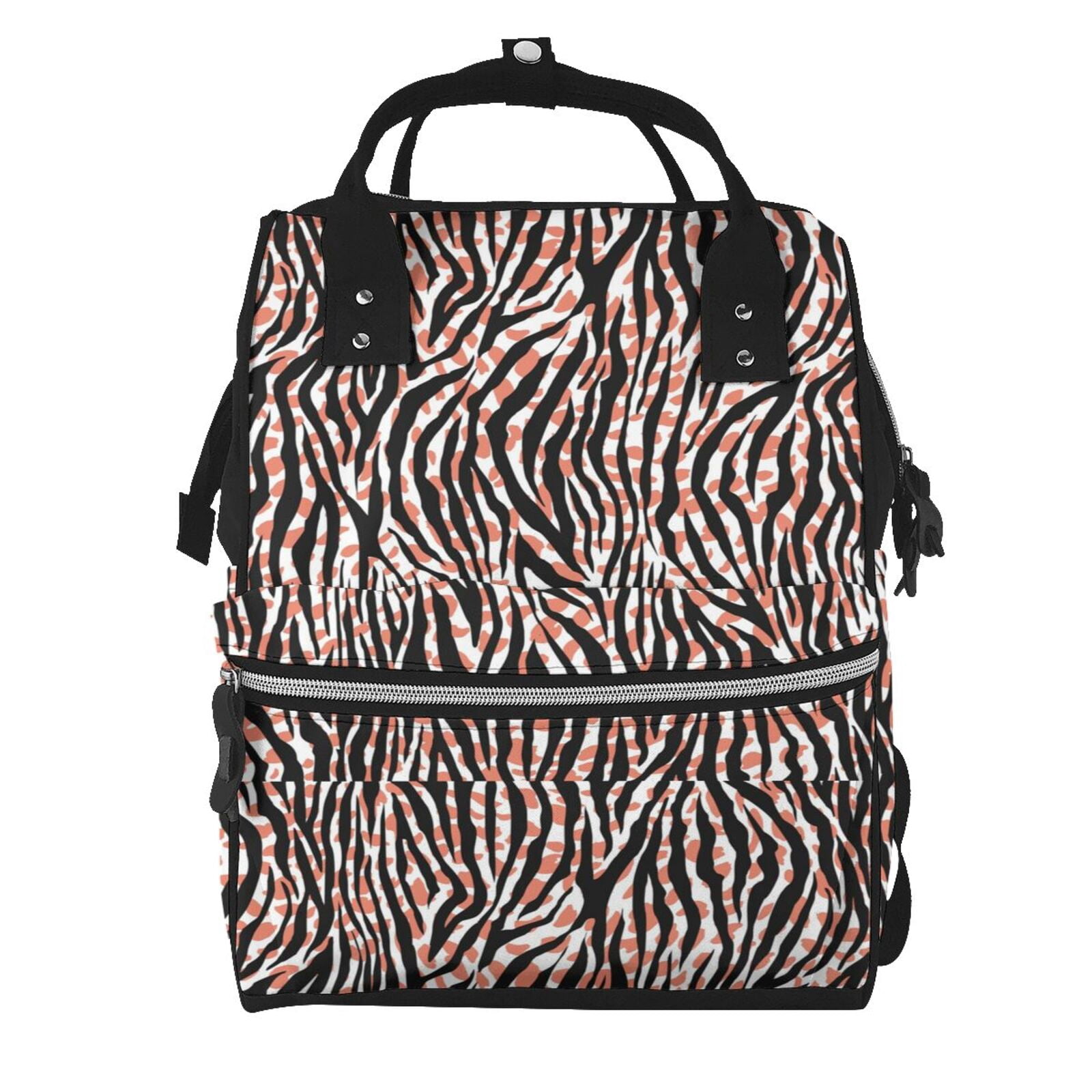 Kdxio Baby Diaper Backpack,Multi-Function Travel Backpack Nappy Bags,Nursing Bag, Fashion Mummy,Roomy Waterproof For Baby Care(Zebra Skin And Leopard Print)
