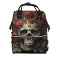 thumbnail image 1 of Kdxio Baby Diaper Backpack,Multi-Function Travel Backpack Nappy Bags,Nursing Bag, Fashion Mummy,Roomy Waterproof for Baby Care(Classical Rose Crown Skull), 1 of 5