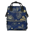 thumbnail image 1 of Kdxio Baby Diaper Backpack,Multi-Function Travel Backpack Nappy Bags,Nursing Bag, Fashion Mummy,Roomy Waterproof for Baby Care(Vintage Golden Butterfly), 1 of 6