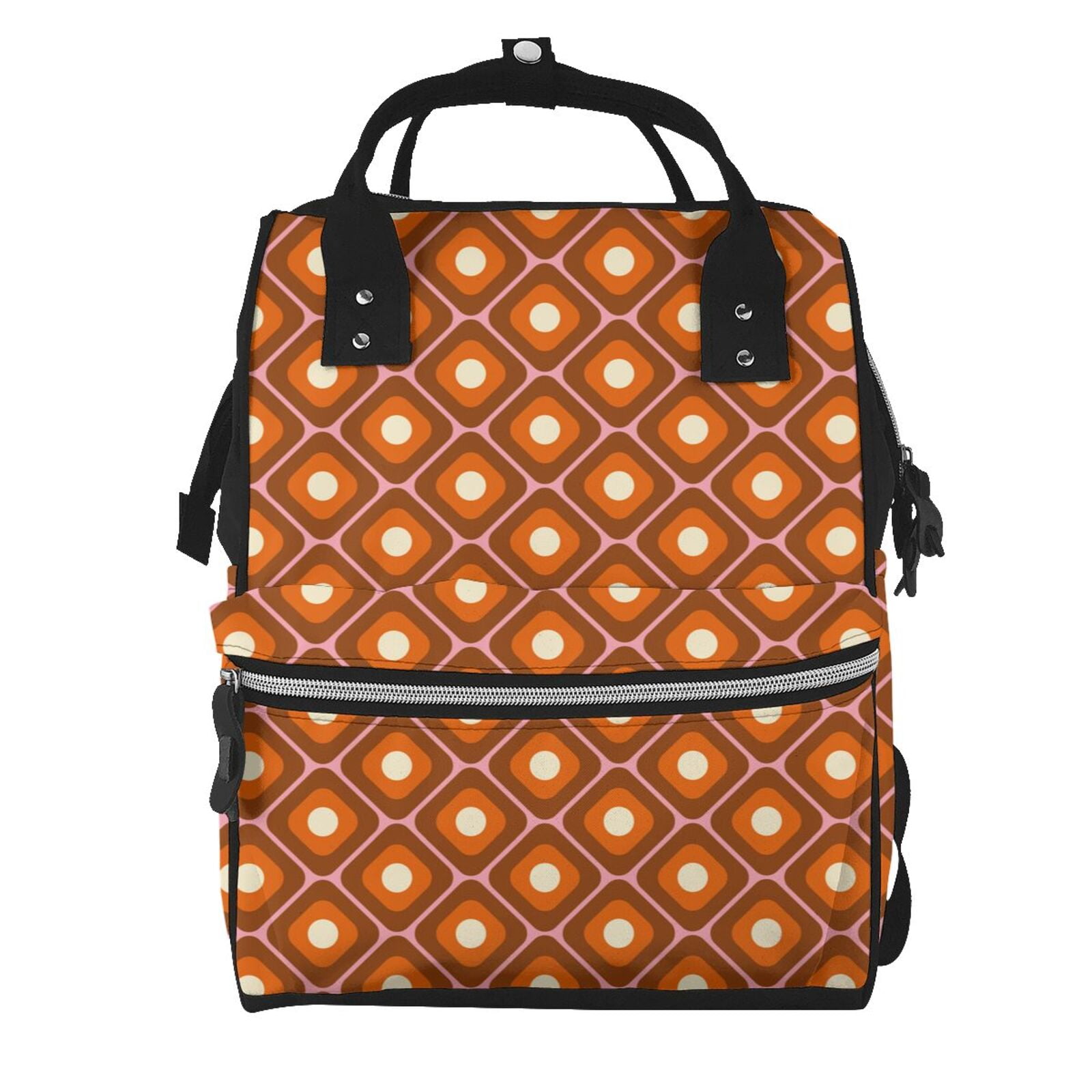 Kdxio Baby Diaper Backpack,Multi-Function Travel Backpack Nappy Bags,Nursing Bag, Fashion Mummy,Roomy Waterproof For Baby Care(60s And 70s Aesthetic)