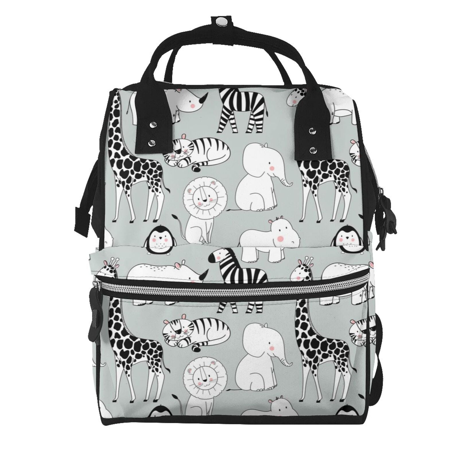 Kdxio Baby Diaper Backpack,Multi-Function Travel Backpack Nappy Bags,Nursing Bag, Fashion Mummy,Roomy Waterproof For Baby Care(African Animals)