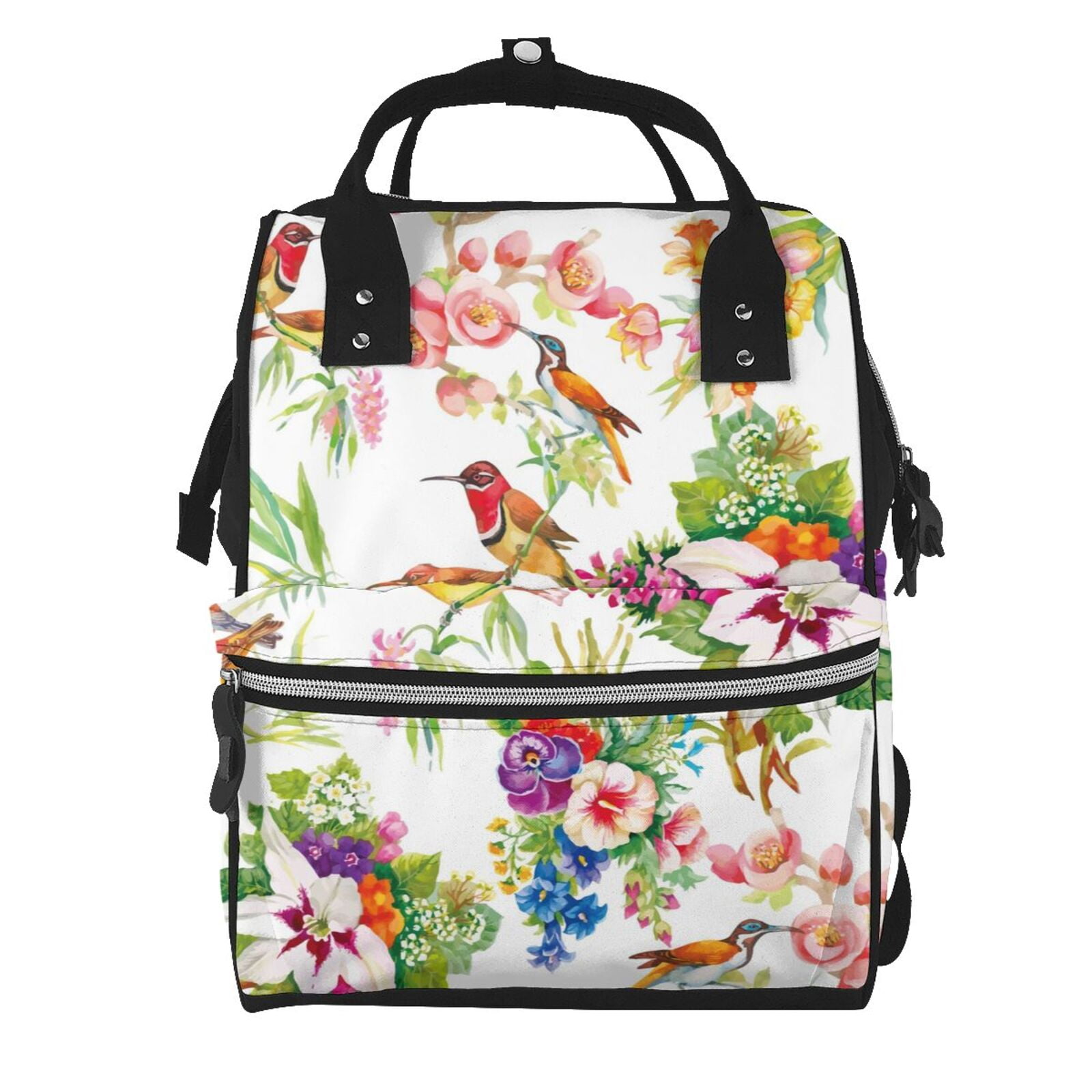 Kdxio Baby Diaper Backpack,Multi-Function Travel Backpack Nappy Bags,Nursing Bag, Fashion Mummy,Roomy Waterproof For Baby Care(Birds And Flowers)