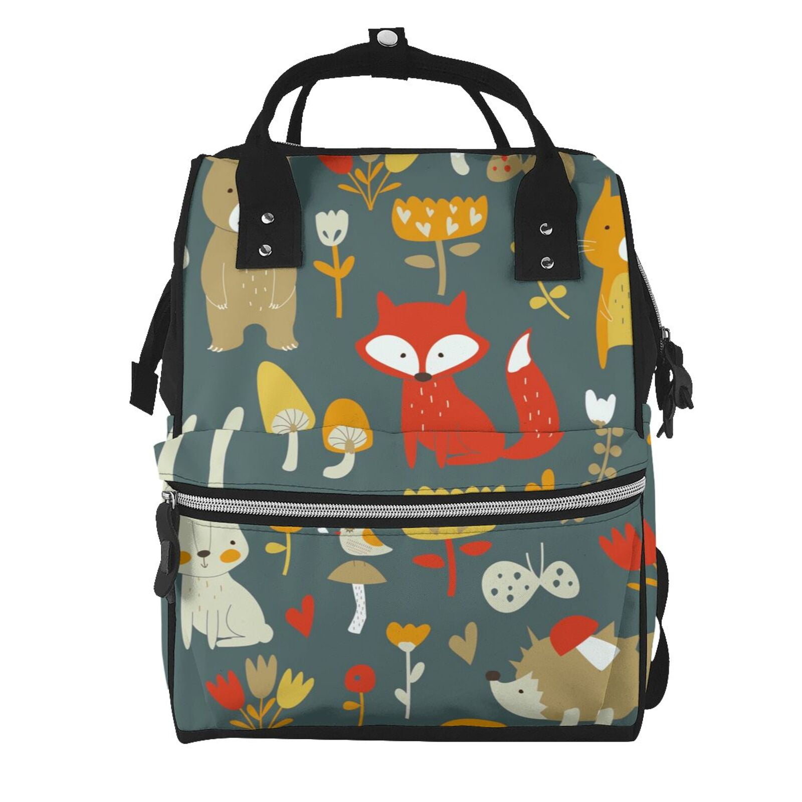 Kdxio Baby Diaper Backpack,Multi-Function Travel Backpack Nappy Bags,Nursing Bag, Fashion Mummy,Roomy Waterproof For Baby Care(Cute Animal Forest)