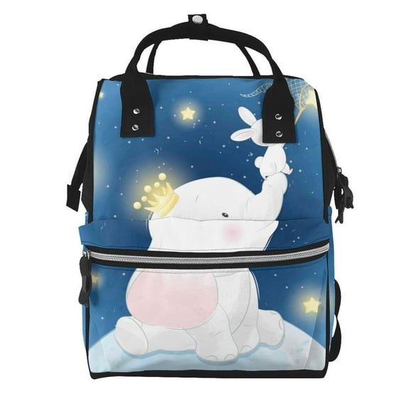 Kdxio Baby Diaper Backpack,Multi-Function Travel Backpack Nappy Bags,Nursing Bag, Fashion Mummy,Roomy Waterproof For Baby Care(Cute Elephant)