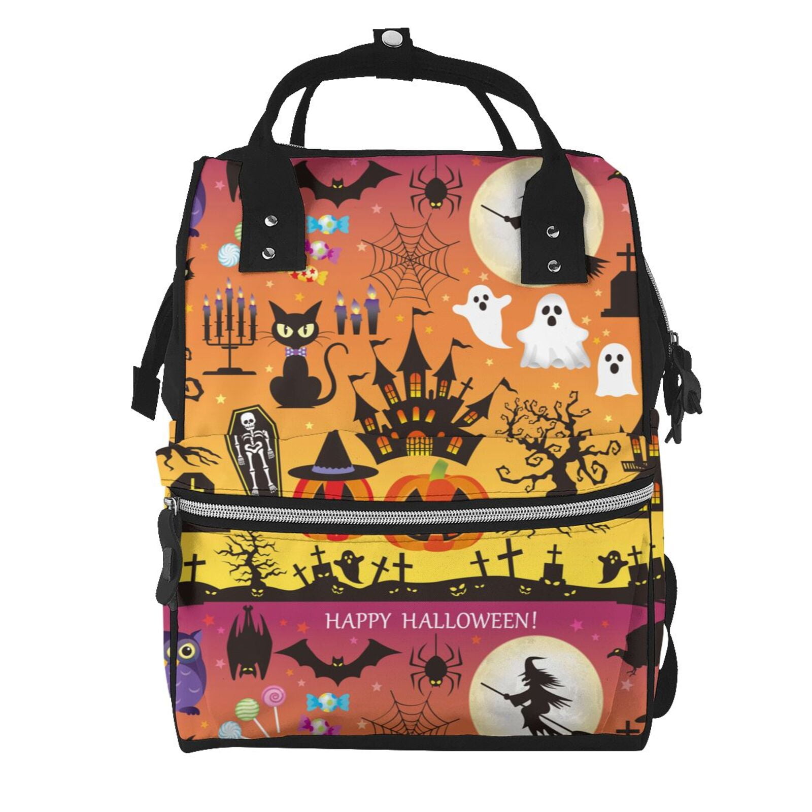 Kdxio Baby Diaper Backpack,Multi-Function Travel Backpack Nappy Bags,Nursing Bag, Fashion Mummy,Roomy Waterproof For Baby Care(Happy Halloween 4)