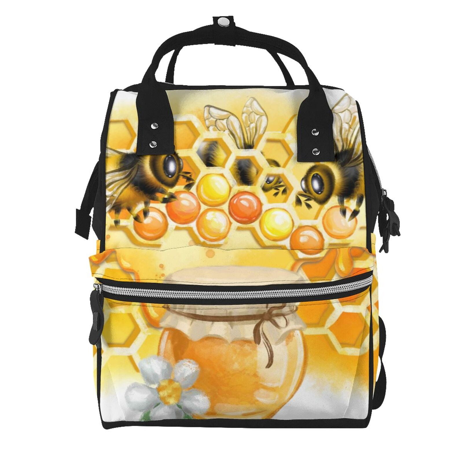 Kdxio Baby Diaper Backpack,Multi-Function Travel Backpack Nappy Bags,Nursing Bag, Fashion Mummy,Roomy Waterproof For Baby Care(Honey Bee)