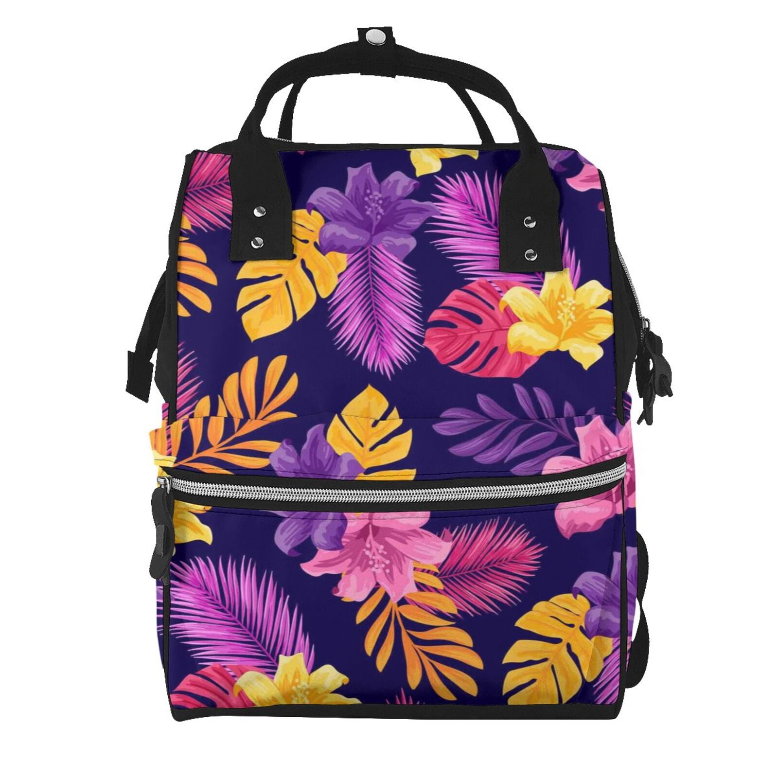 Kdxio Baby Diaper Backpack,Multi-Function Travel Backpack Nappy Bags,Nursing Bag, Fashion Mummy,Roomy Waterproof For Baby Care(Purple Flower)