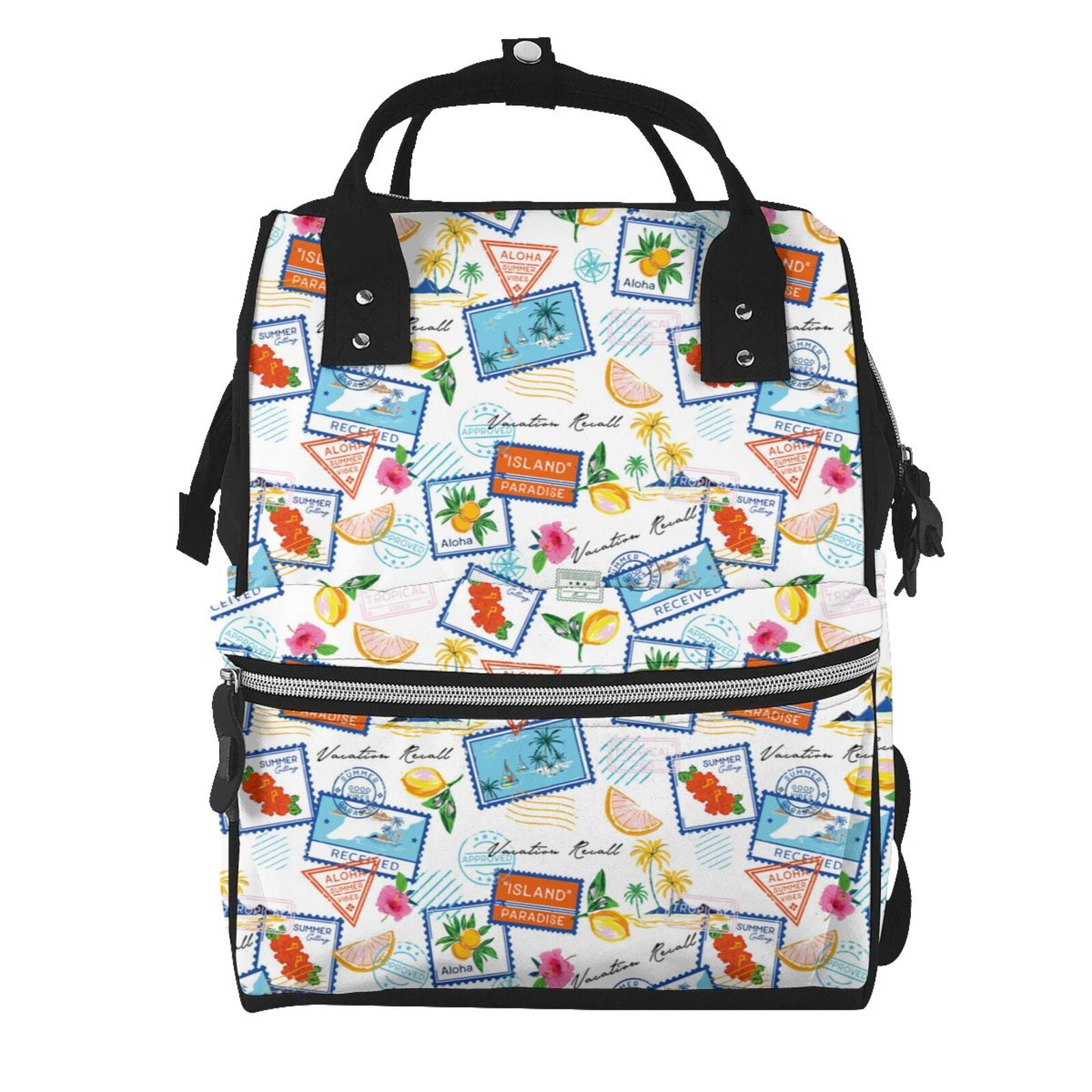Kdxio Baby Diaper Backpack,Multi-Function Travel Backpack Nappy Bags,Nursing Bag, Fashion Mummy,Roomy Waterproof For Baby Care(Summer Stamp)