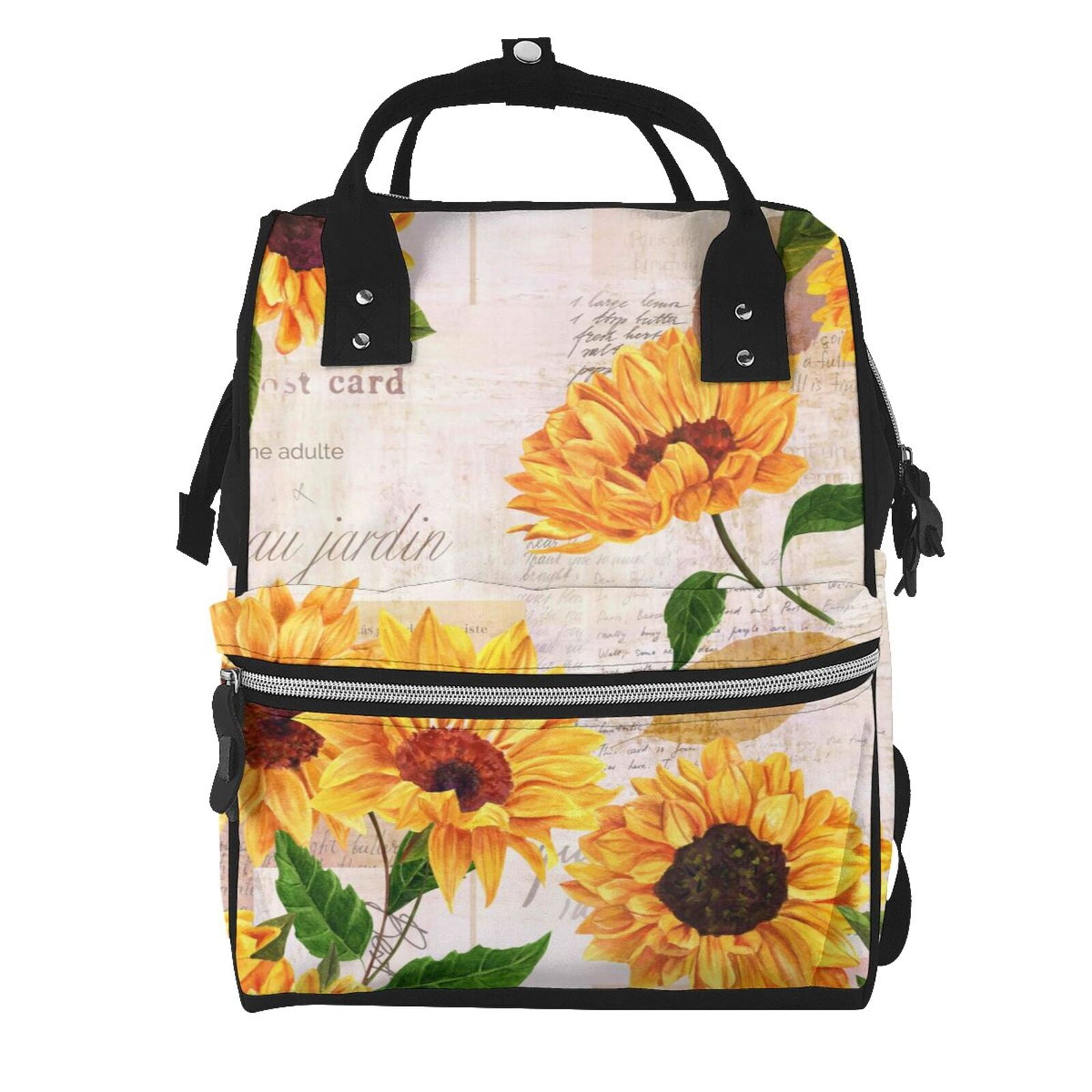 Kdxio Baby Diaper Backpack,Multi-Function Travel Backpack Nappy Bags,Nursing Bag, Fashion Mummy,Roomy Waterproof For Baby Care(Sunflower)