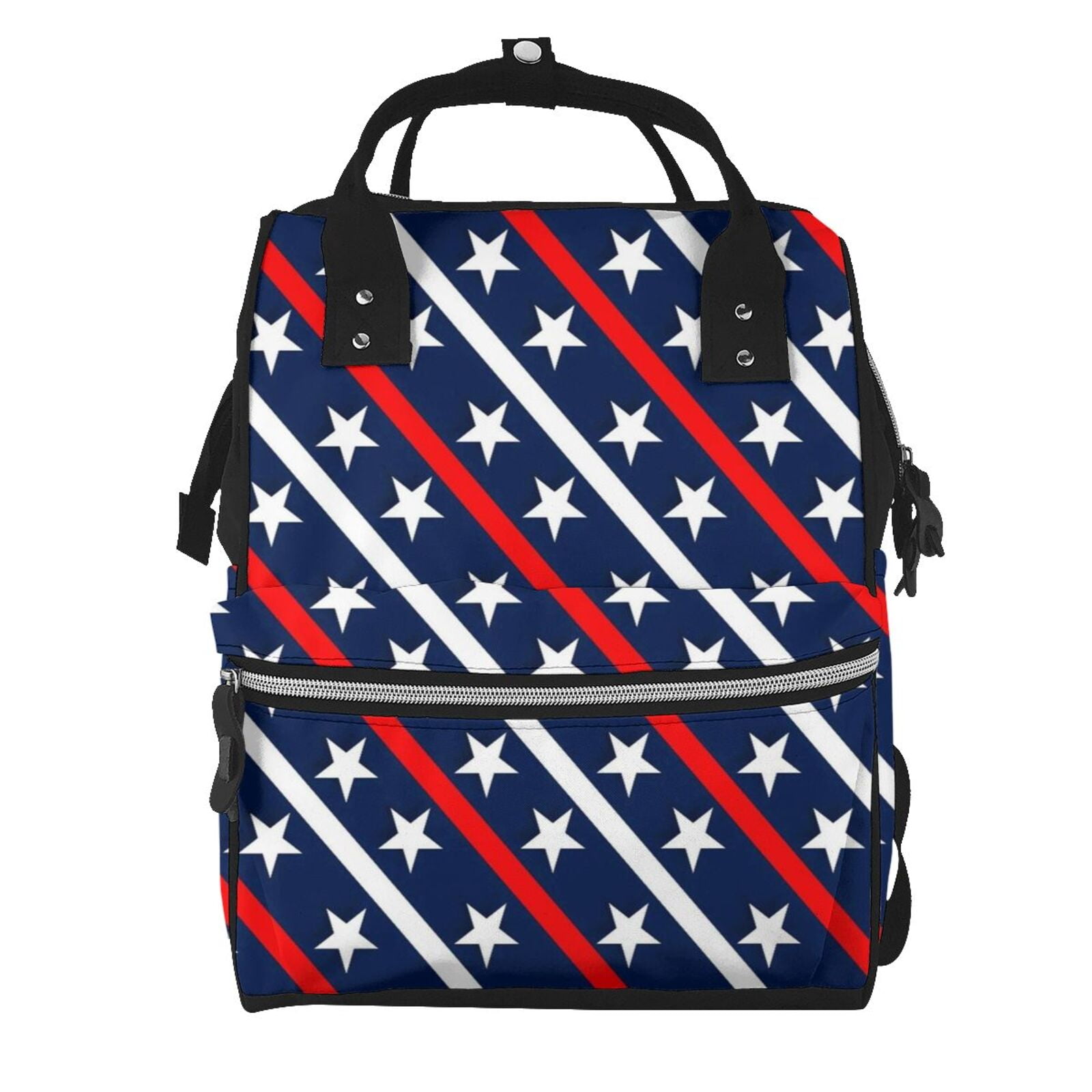 Kdxio Baby Diaper Backpack,Multi-Function Travel Backpack Nappy Bags,Nursing Bag, Fashion Mummy,Roomy Waterproof For Baby Care(Patriotic Star Pattern)