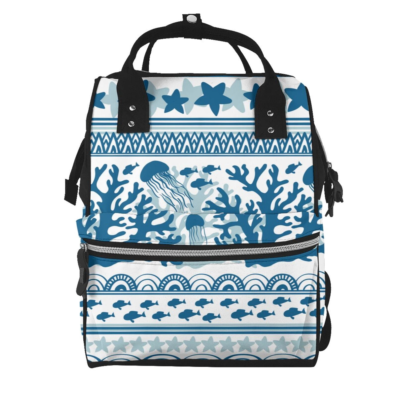 Kdxio Baby Diaper Backpack,Multi-Function Travel Backpack Nappy Bags,Nursing Bag, Fashion Mummy,Roomy Waterproof For Baby Care(Sea Underwater Jellyfish)