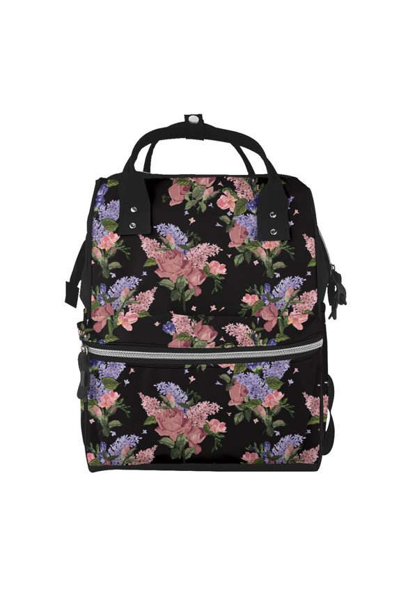 Baby Diaper Backpack,Multi-Function Travel Backpack Nappy Bags,Nursing Bag, Fashion Mummy,Roomy Waterproof for Baby Care(Bouquet)