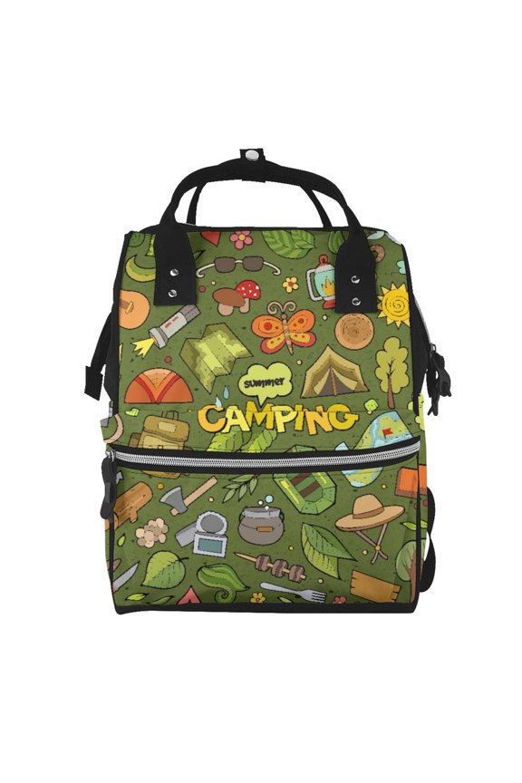 Baby Diaper Backpack,Multi-Function Travel Backpack Nappy Bags,Nursing Bag, Fashion Mummy,Roomy Waterproof for Baby Care(Camping 1)