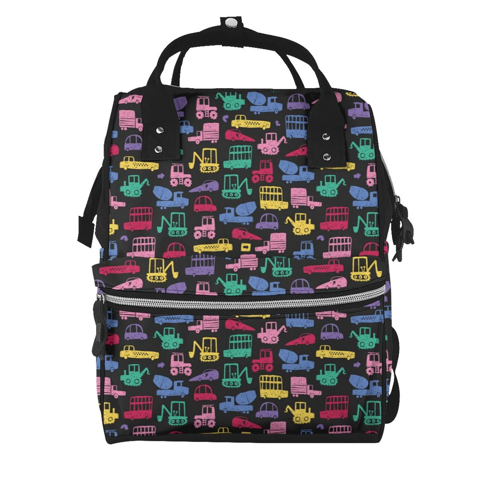 Kdxio Baby Diaper Backpack,Multi-Function Travel Backpack Nappy Bags,Nursing Bag, Fashion Mummy,Roomy Waterproof for Baby Care(Colorful Excavator)