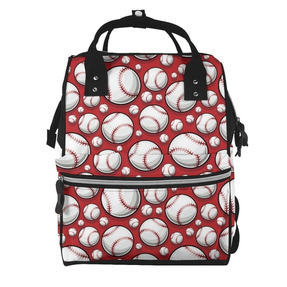 Kdxio Baby Diaper Backpack,Multi-Function Travel Backpack Nappy Bags,Nursing Bag, Fashion Mummy,Roomy Waterproof for Baby Care(Cute Baseball)