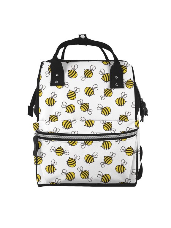 Baby Diaper Backpack,Multi-Function Travel Backpack Nappy Bags,Nursing Bag, Fashion Mummy,Roomy Waterproof for Baby Care(Cute Little Bee)