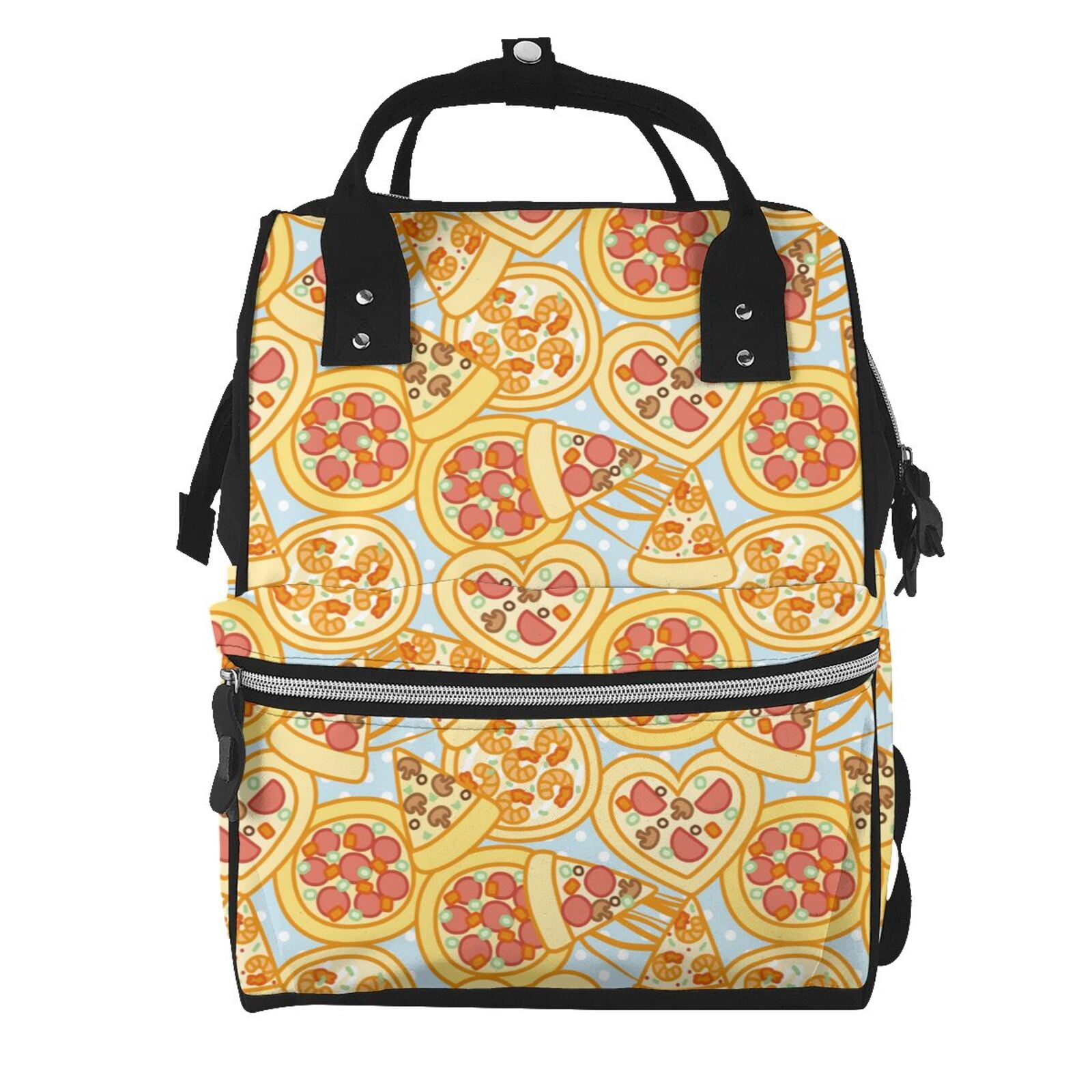 Kdxio Baby Diaper Backpack,Multi-Function Travel Backpack Nappy Bags,Nursing Bag, Fashion Mummy,Roomy Waterproof for Baby Care(Cute Pizza In Various)