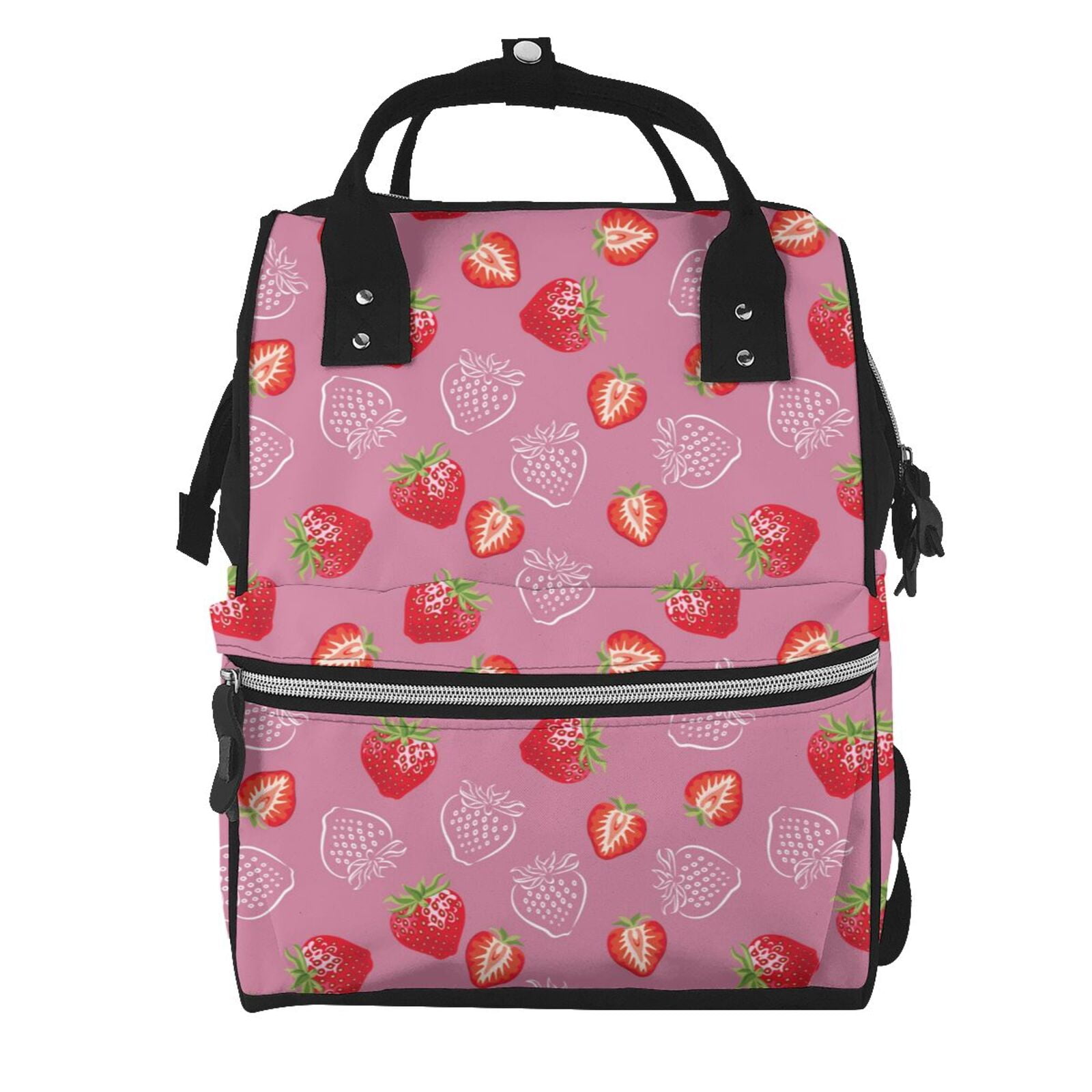 Kdxio Baby Diaper Backpack,Multi-Function Travel Backpack Nappy Bags,Nursing Bag, Fashion Mummy,Roomy Waterproof for Baby Care(Cute Strawberry)