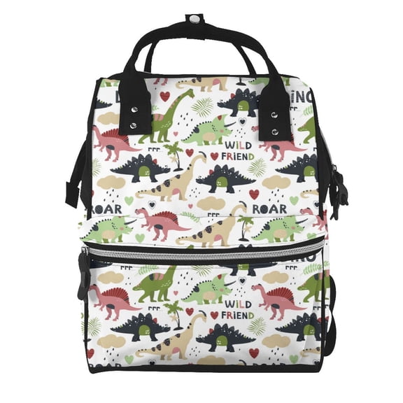 Kdxio Baby Diaper Backpack,Multi-Function Travel Backpack Nappy Bags,Nursing Bag, Fashion Mummy,Roomy Waterproof for Baby Care(Dinosaur)