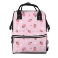 thumbnail image 1 of Kdxio Baby Diaper Backpack,Multi-Function Travel Backpack Nappy Bags,Nursing Bag, Fashion Mummy,Roomy Waterproof for Baby Care(Floral Strawberr), 1 of 6
