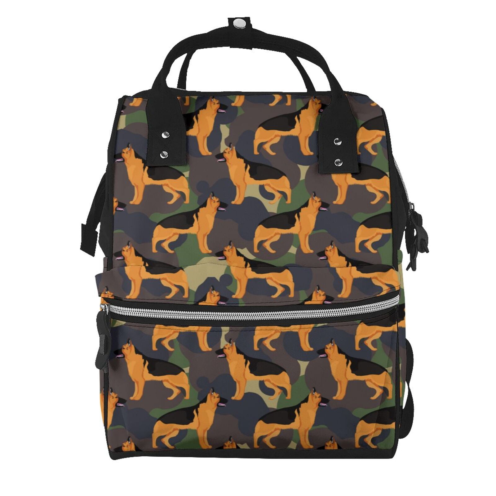 Kdxio Baby Diaper Backpack,Multi-Function Travel Backpack Nappy Bags,Nursing Bag, Fashion Mummy,Roomy Waterproof for Baby Care(German Shepherd Dog)
