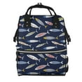 thumbnail image 1 of Kdxio Baby Diaper Backpack,Multi-Function Travel Backpack Nappy Bags,Nursing Bag, Fashion Mummy,Roomy Waterproof for Baby Care(Sardine), 1 of 6