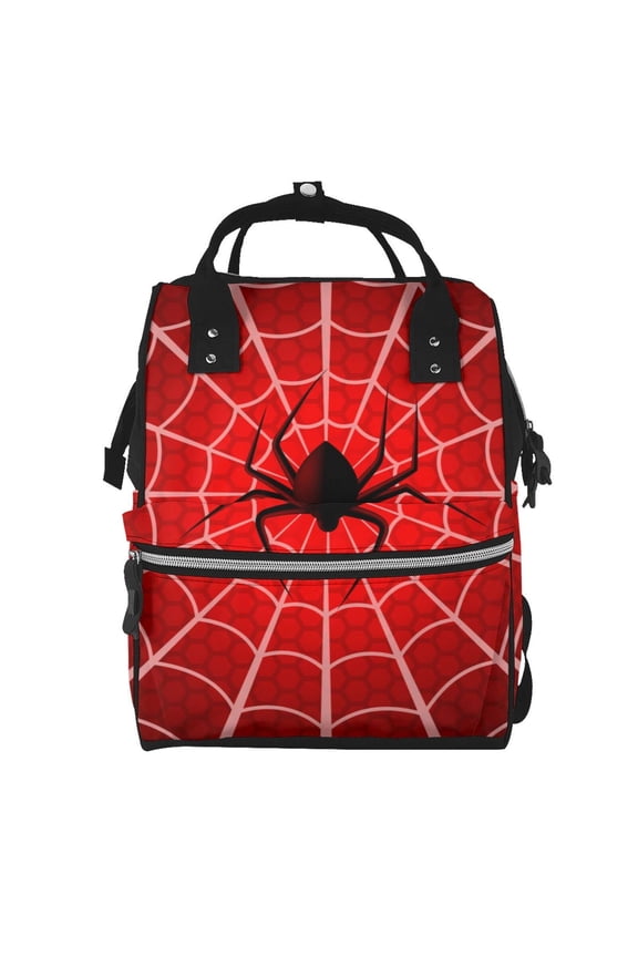 Baby Diaper Backpack,Multi-Function Travel Backpack Nappy Bags,Nursing Bag, Fashion Mummy,Roomy Waterproof for Baby Care(Spider Web1)