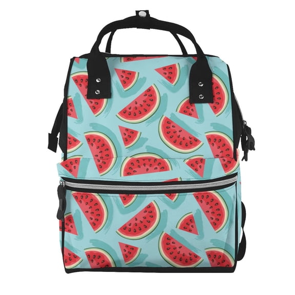 Kdxio Baby Diaper Backpack,Multi-Function Travel Backpack Nappy Bags,Nursing Bag, Fashion Mummy,Roomy Waterproof for Baby Care(Watermelon)