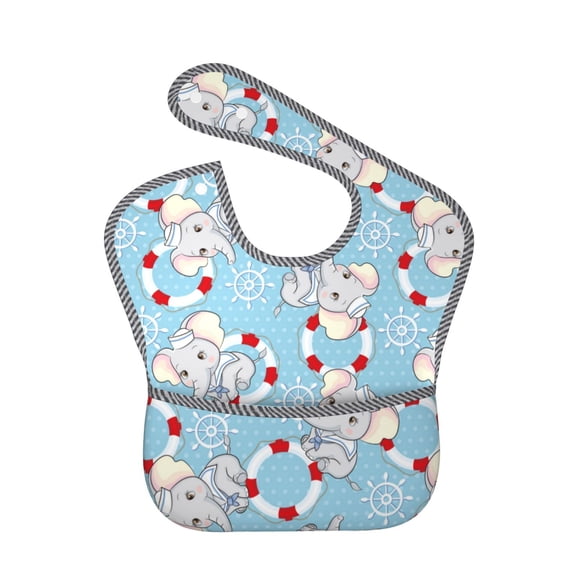 Kdxio Baby Elephant Bibs For Babies, Baby Bibs for Eating, Toddler Bibs, Waterproof Bibs, Feeding Bibs, for Toddlers, Boys, Girls