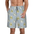 thumbnail image 1 of Kdxio Baby Elephant Giraffe Pattern Mens Casual Shorts - Drawstring Summer Beach Sports Shorts for Men, 1 of 5