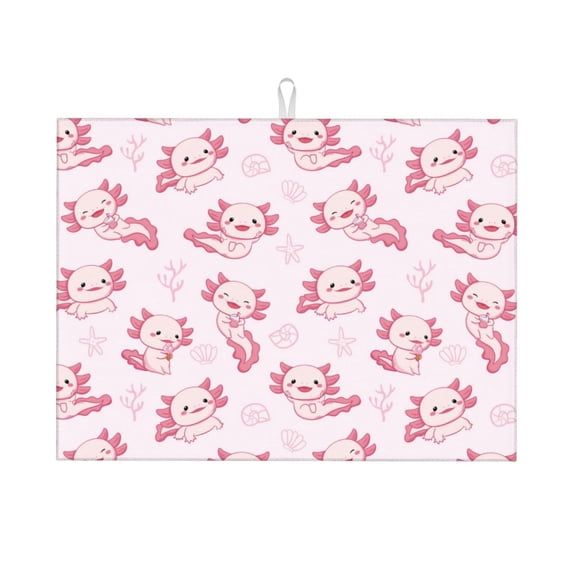 Kdxio Baby Salamander for Dish Drying Mat,24*18 inch Absorbent Dish Drainer Kitchen Counter,Large Size Dish Drying Pad for Countertops,Draining Racks