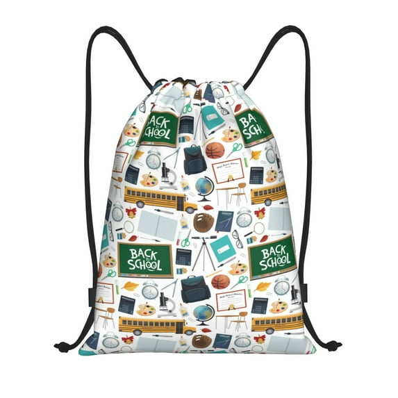 Kdxio Back To School A Print Drawstring Backpack Bag,Waterproof Draw String Back Sack, Gym Drawstring Bags Swim Bag For Unisex