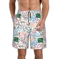 thumbnail image 1 of Kdxio Back To School Pattern Mens Casual Shorts - Drawstring Summer Beach Sports Shorts for Men, 1 of 9