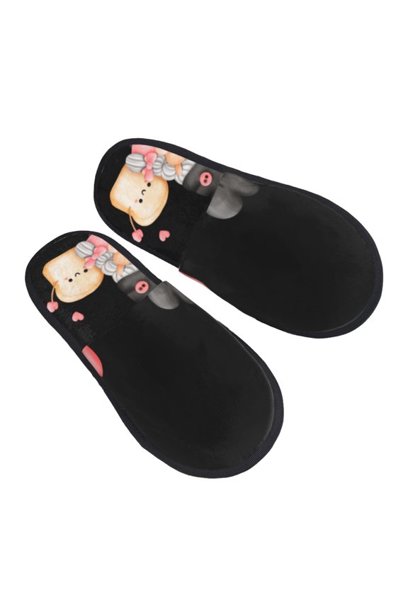 Baker Gnome Pattern Slippers for Women Memory Foam Fuzzy House Slippers Bedroom Non-slip Warm Womens Slippers