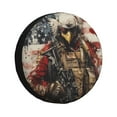 Kdxio Bald Eagle Soldier for Tire Cover Wheel Protectors Tyre Covers