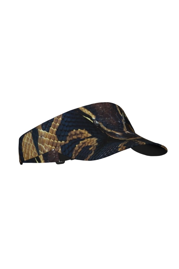 Ball Phyton Snake Print Sun Visor Hat Golf Visor Adjustable Velcro Outdoor Sports Cap for Men Women
