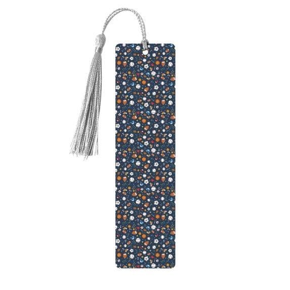 Kdxio Ball Sports Print Metal Tassel Bookmarks,Perfect Gift for Art Lovers and Bookworms Metal Bookmarks for Women