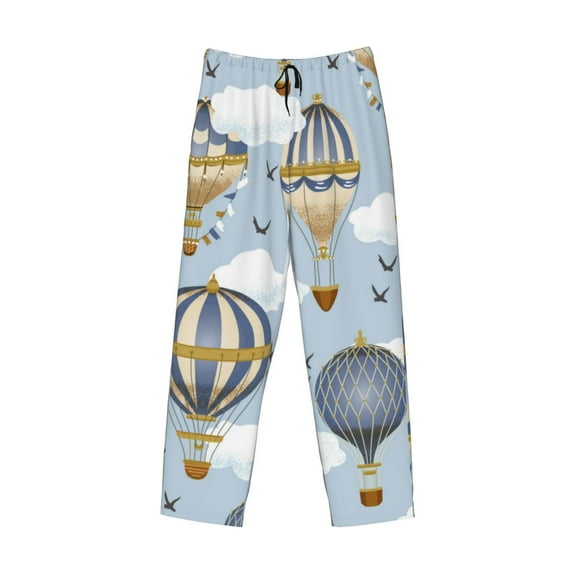 Kdxio Balloon Vintage Print Men's Sleep Pajama Pant Lounge Pants with Pockets