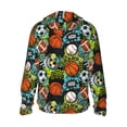 thumbnail image 1 of Kdxio Balls Print Women Men Sun Protection UPF 50+ Jackets Zip Up Long Sleeve Hoodie Hiking Lightweight with Pockets, 1 of 7