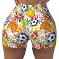 thumbnail image 1 of Kdxio Balls Print Workout Shorts for Women Seamless Soft Smooth Gym Yoga Scrunch Active Shorts, 1 of 9