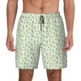 thumbnail image 1 of Kdxio Bamboo 1 Print Men's Swim Trunks with Compression Liner 7 Inch Inseam Quick Dry Swim Shorts, 1 of 5
