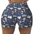 thumbnail image 1 of Kdxio Bamboo Panda Print Workout Shorts for Women Seamless Soft Smooth Gym Yoga Scrunch Active Shorts, 1 of 9