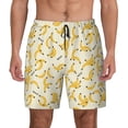 thumbnail image 1 of Kdxio Banana Print Men'S Swim Trunks With Compression Liner 7 Inch Inseam Quick Dry Swim Shorts, 1 of 7