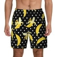 thumbnail image 1 of Kdxio Banana Print Men's Swim Trunks with Compression Liner 7 Inch Inseam Quick Dry Swim Shorts, 1 of 5